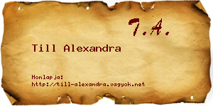 Till Alexandra névjegykártya